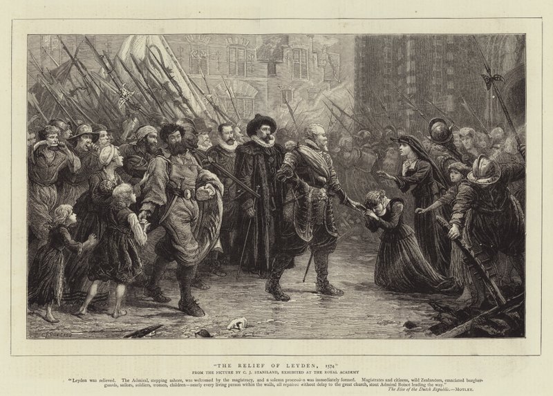 The Relief of Leyden, 1574 by Charles J. Staniland