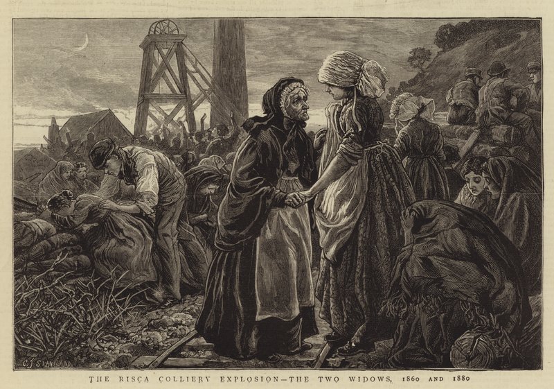 The Risca Colliery Explosion, the Two Widows, 1860 and 1880 by Charles J. Staniland