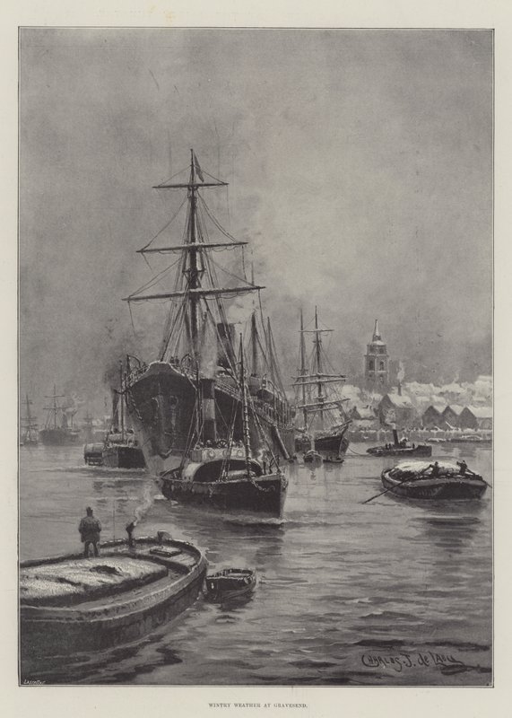 Wintry Weather at Gravesend by Charles John de Lacy