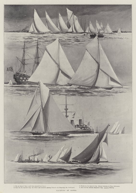 Yachting at Cowes by Charles John de Lacy