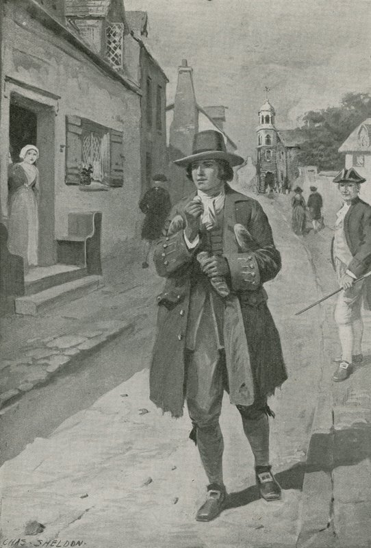 Benjamin Franklin Arriving in Philadelphia by Charles Mills Sheldon