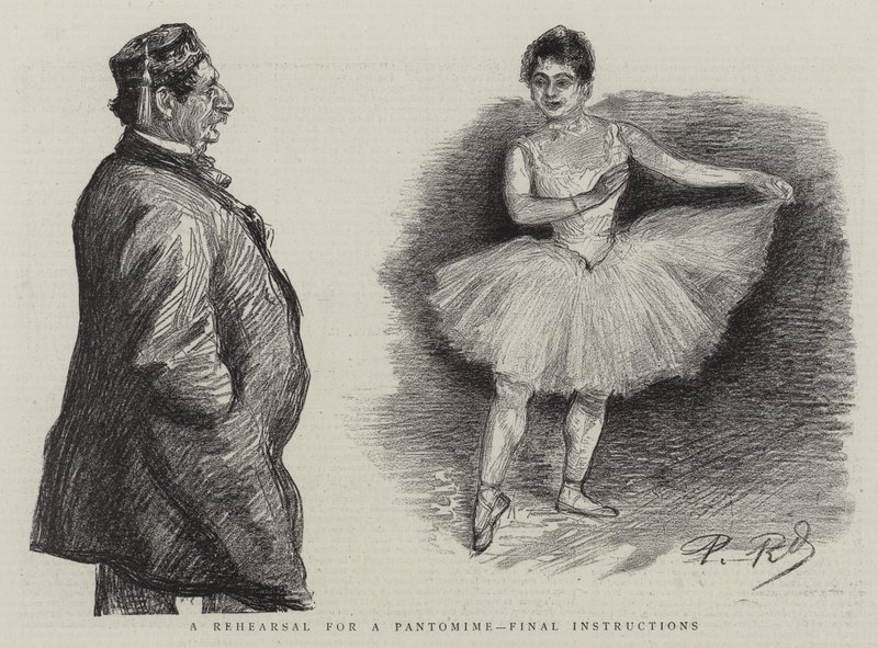 A Rehearsal for a Pantomime, Final Instructions by Charles Paul Renouard
