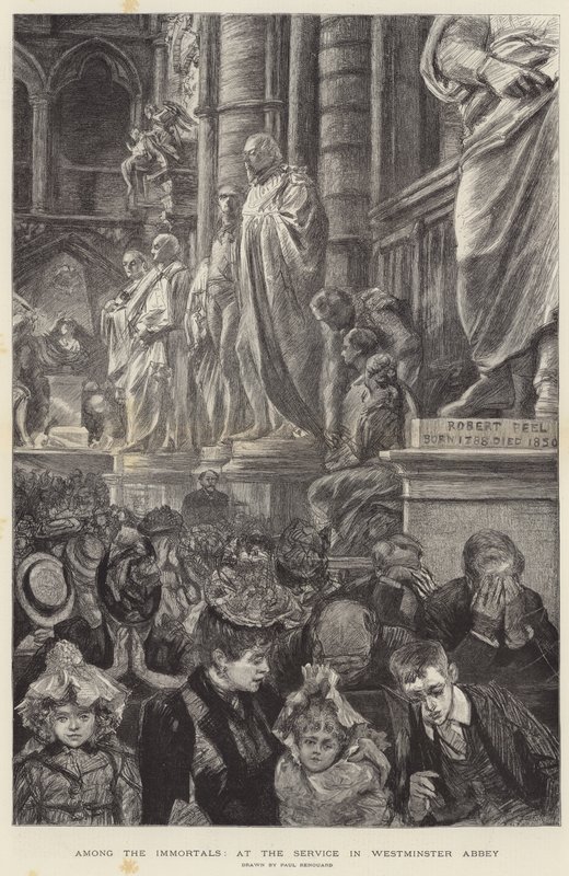 Among The Immortals, at the Service in Westminster Abbey by Charles Paul Renouard