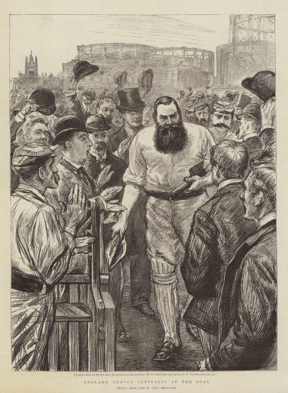 England versus Australia at the Oval by Charles Paul Renouard