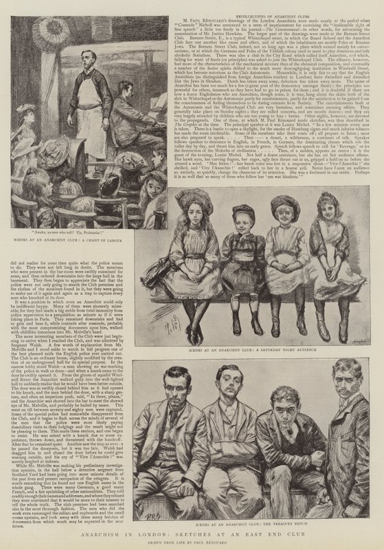 In London, sketches at an East End Club by Charles Paul Renouard
