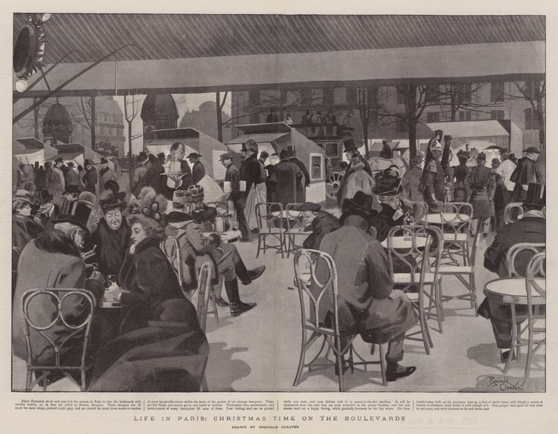 Life in Paris, Christmas Time on the Boulevards by Charles Paul Renouard