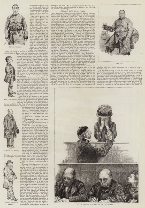 Sketches at the London Police-Courts by Charles Paul Renouard