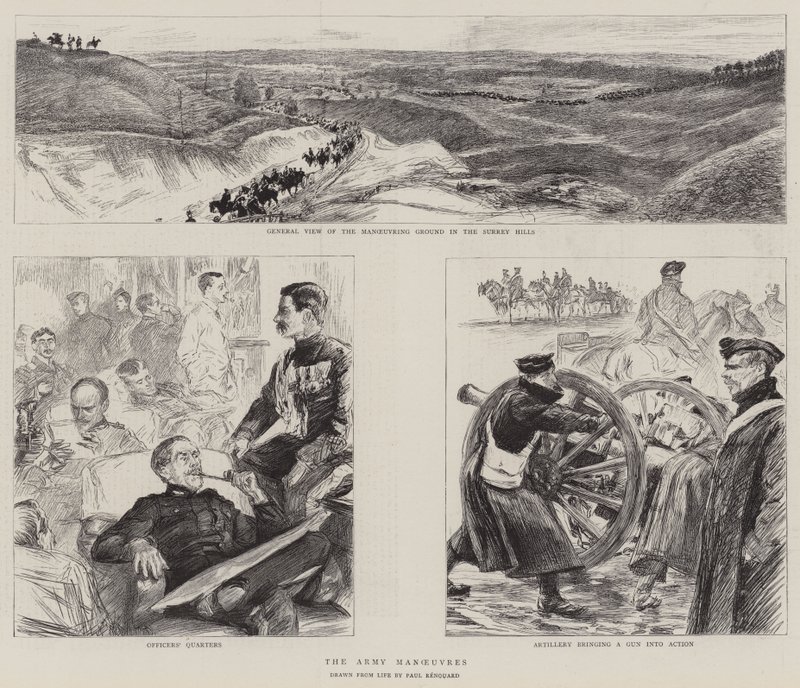 The Army Manoeuvres by Charles Paul Renouard