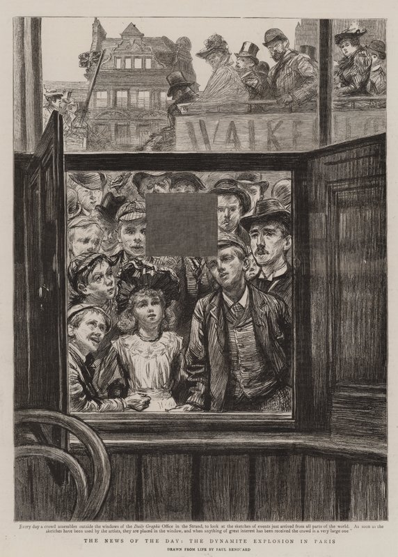 The News of the Day, the Dynamite Explosion in Paris by Charles Paul Renouard