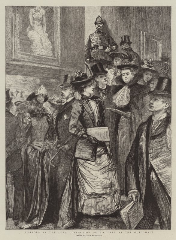 Visitors at the Loan Collection of Pictures at the Guildhall by Charles Paul Renouard
