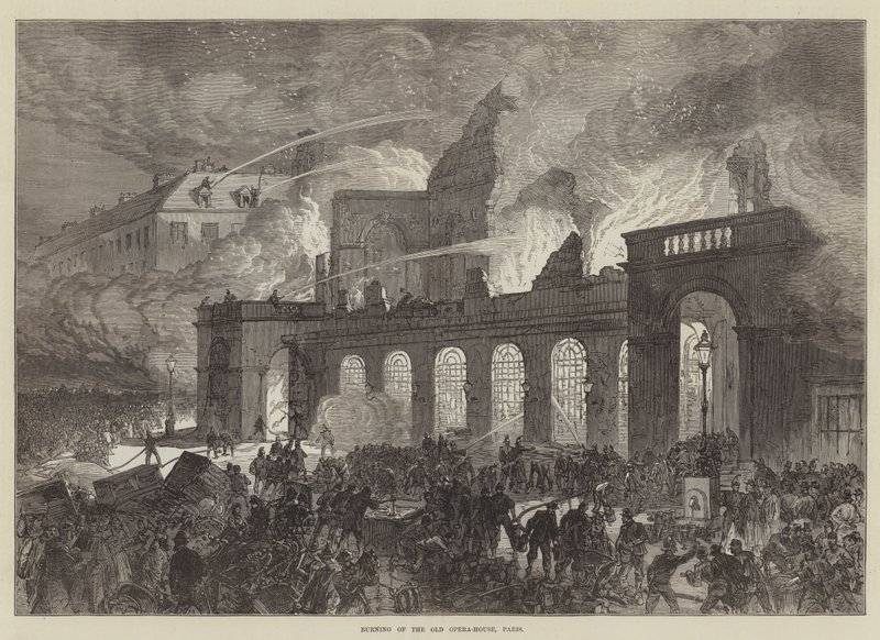 Burning of the Old Opera-House, Paris by Sir John Charles Robinson