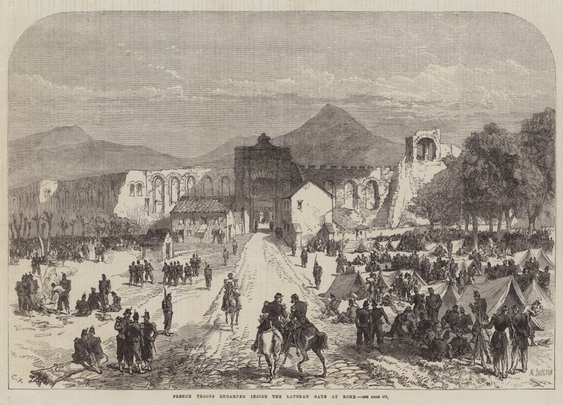 French Troops Encamped Inside the Lateran Gate at Rome by Sir John Charles Robinson
