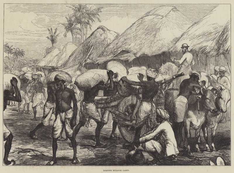 Loading Bullock Carts by Sir John Charles Robinson
