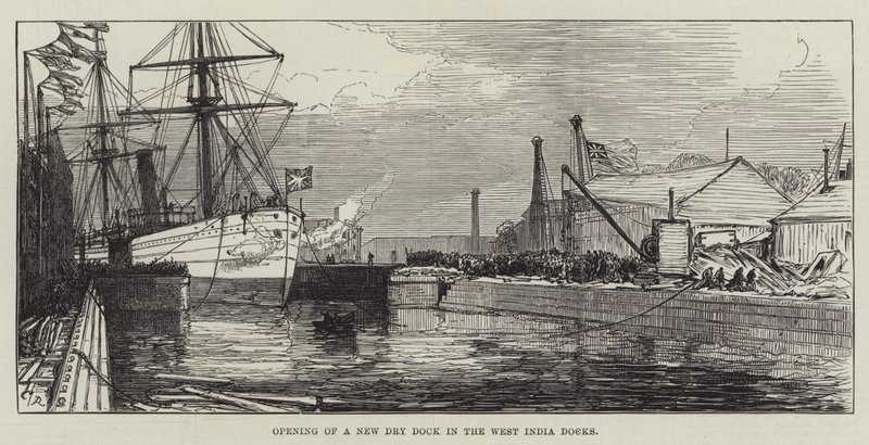 Opening of a New Dry Dock in the West India Docks by Sir John Charles Robinson