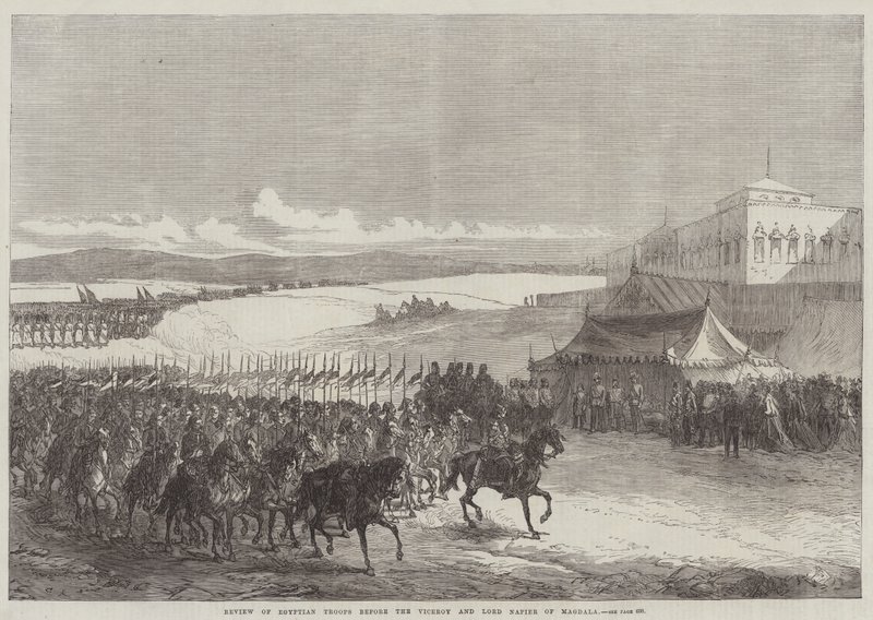 Review of Egyptian Troops before the Viceroy and Lord Napier of Magdala by Sir John Charles Robinson