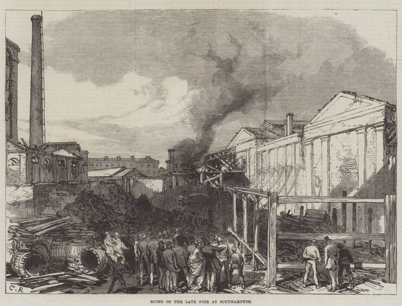 Ruins of the late Fire at Southampton by Sir John Charles Robinson