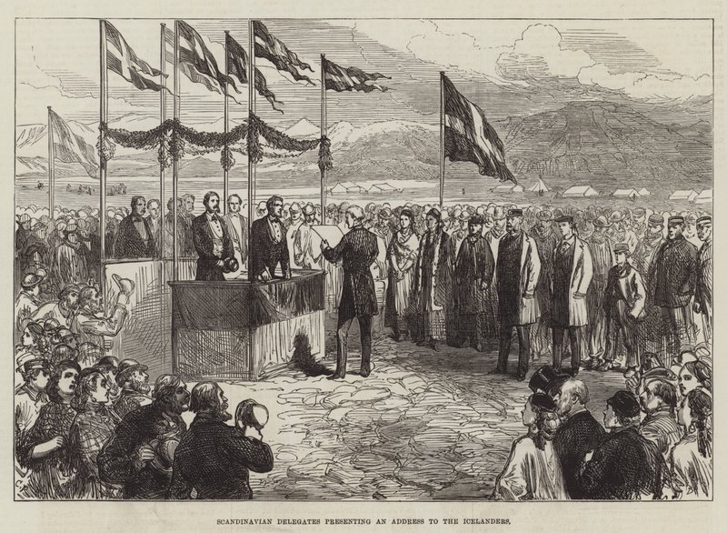 Scandinavian Delegates presenting an Address to the Icelanders by Sir John Charles Robinson