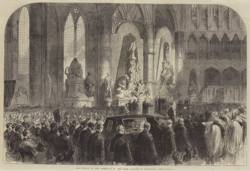 The Funeral of Lord Palmerston in the North Transept of Westminster Abbey by Sir John Charles Robinson