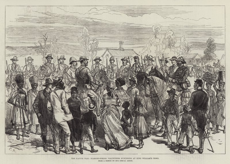 The Kaffir War, Diamond-Fields Volunteers mustering at King William
