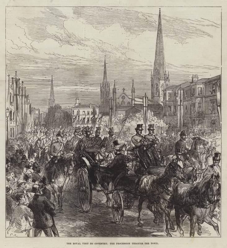 The Royal Visit to Coventry, the Procession through the Town by Sir John Charles Robinson