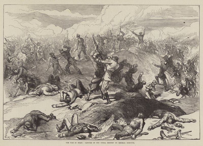The War in Spain, Capture of the Oteiza Redoubt by General Moriones by Sir John Charles Robinson