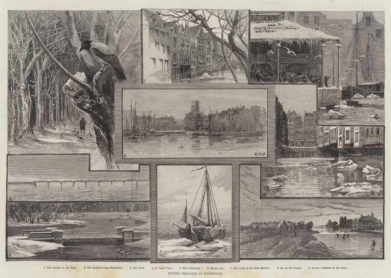 Winter Sketches at Rotterdam by Charles Whymper