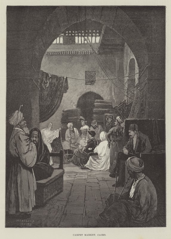 Carpet Market, Cairo by Charles Auguste Loye