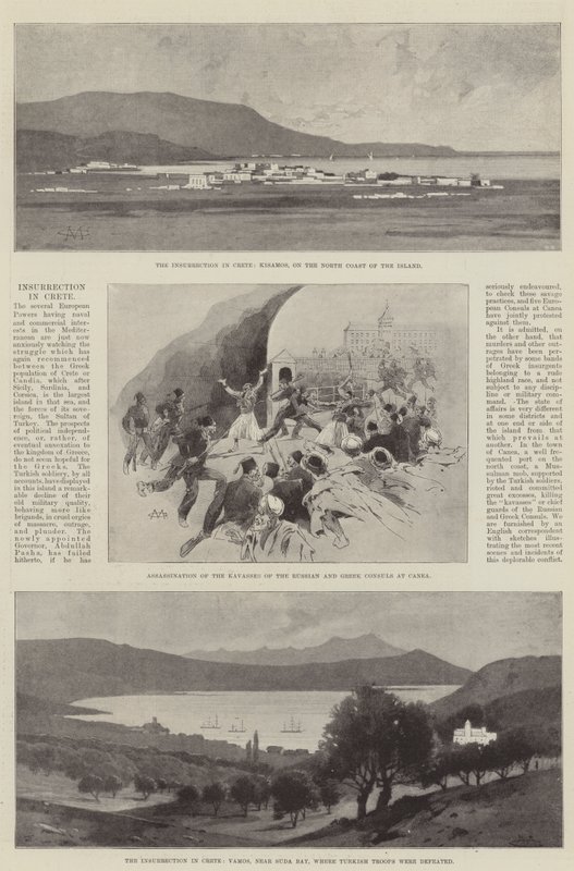 Insurrection in Crete by Charles Auguste Loye