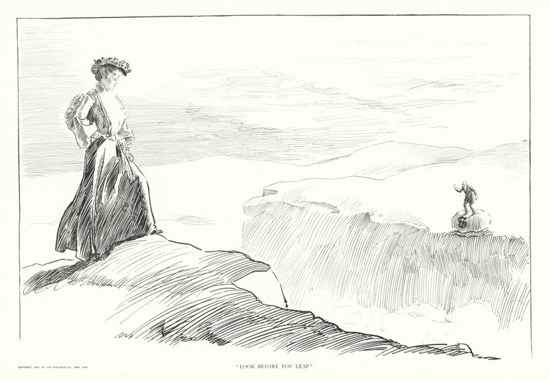 Look before you Leap by Charles Dana Gibson