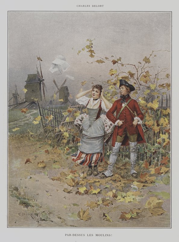 Over the Windmills! by Charles Edouard Delort