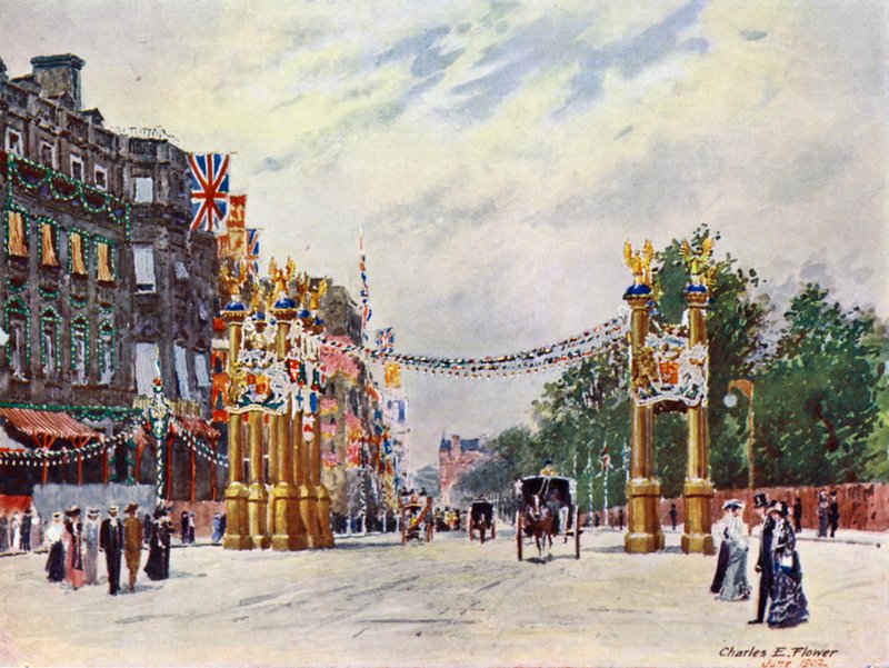 Piccadilly in June 1902 by Charles Edwin Flower