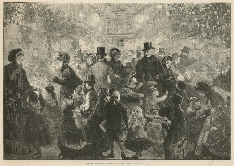 Lowther Arcade at Christmas time by Charles J. Staniland