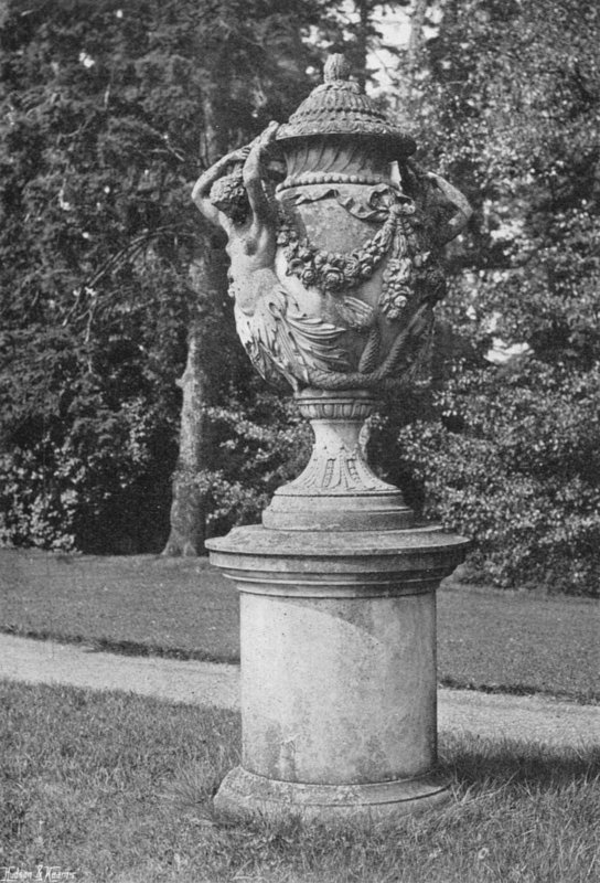 A Stone Urn at Newbold Revel by Charles Latham