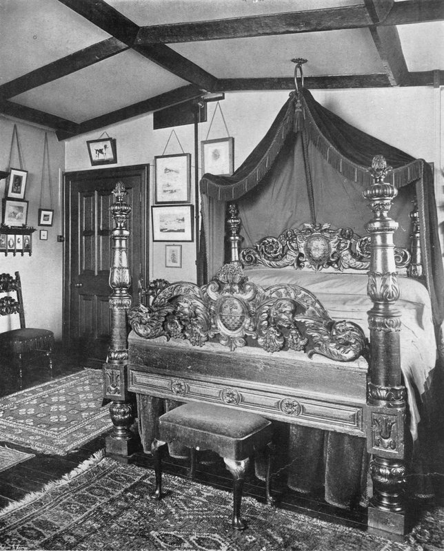 Carved Bedstead in the Green Room by Charles Latham