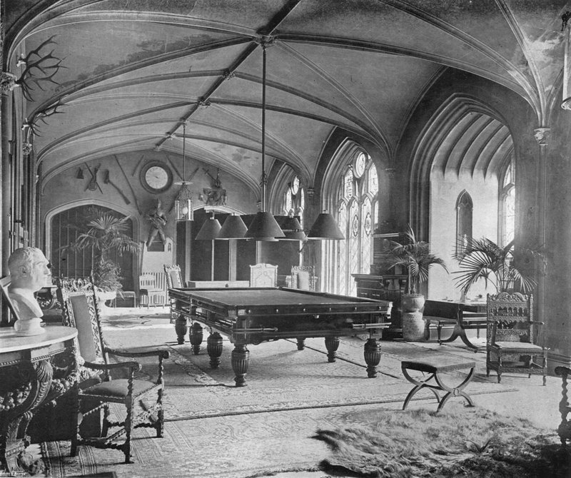The Billiard-Room in the Cloisters by Charles Latham