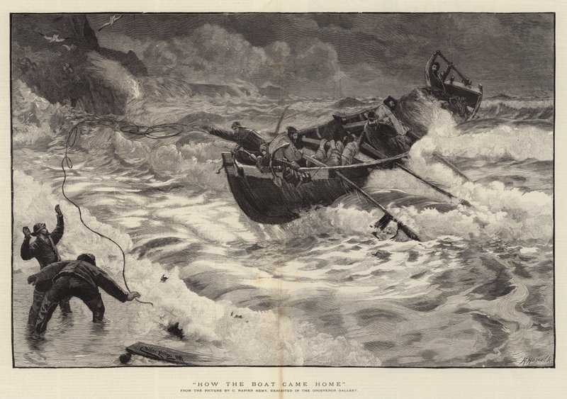 How the Boat came Home by Charles Napier Hemy