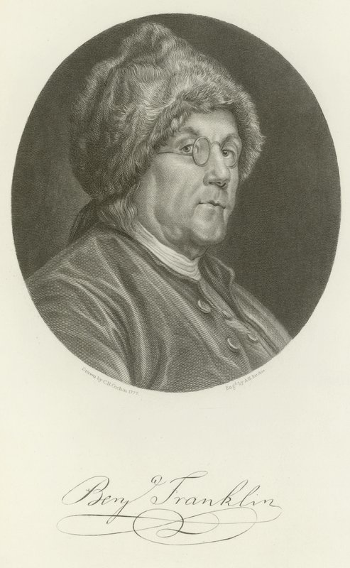 Benjamin Franklin by Charles Nicolas II Cochin