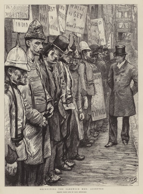 Recruiting the Sandwich Men, Accepted by Charles Paul Renouard