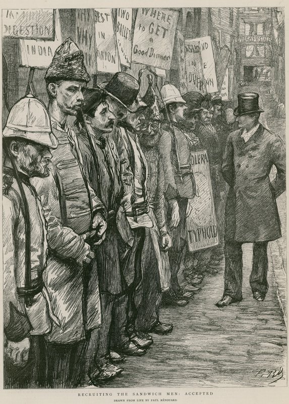 Recruiting the sandwich men: Accepted by Charles Paul Renouard