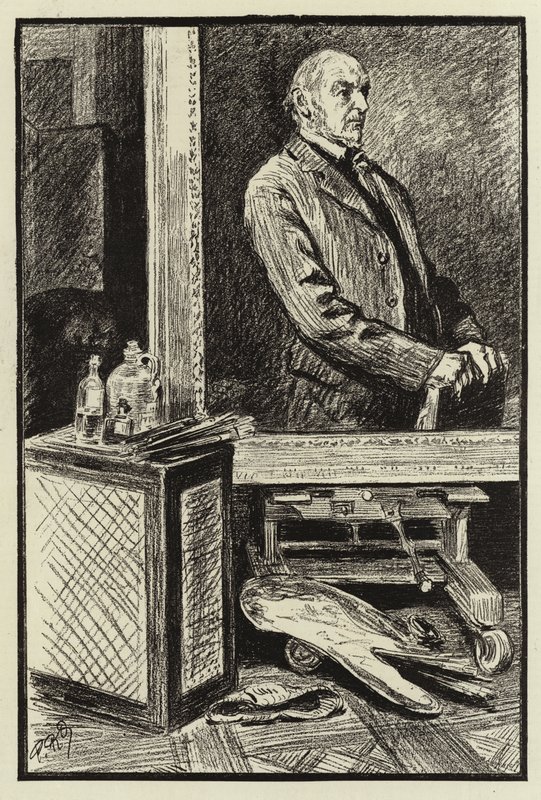 The Studio of Frank Holl by Charles Paul Renouard