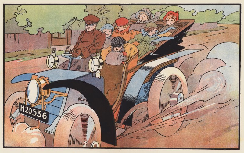 A Happy Party of Little Motorists by Charles Robinson