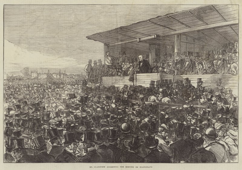 Mr Gladstone Addressing the Meeting on Blackheath by Sir John Charles Robinson
