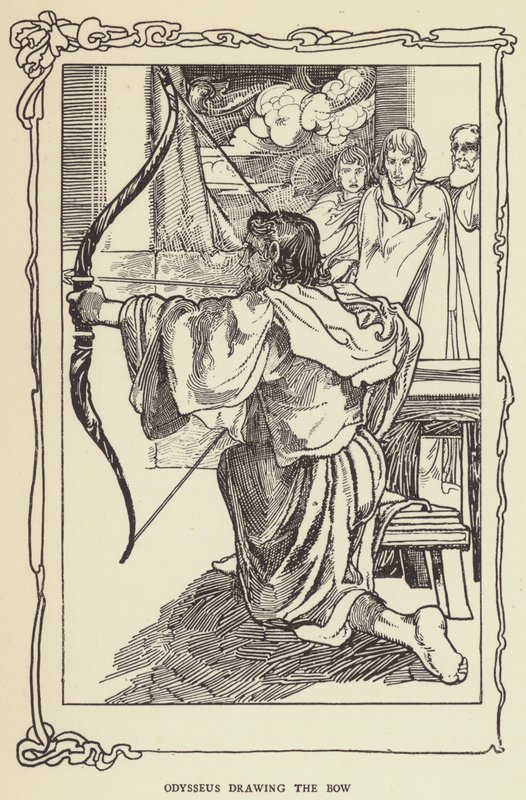 Odysseus drawing the bow by Sir John Charles Robinson