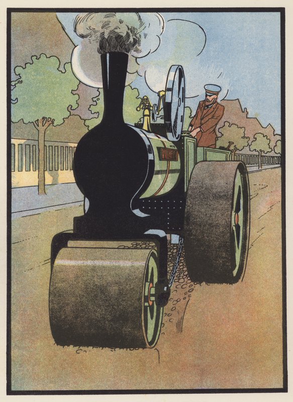 The Road Roller at Work by Charles Robinson