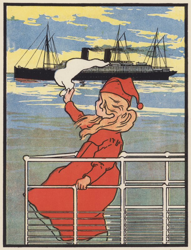 Waving Good-Bye to the Ocean Liner by Charles Robinson