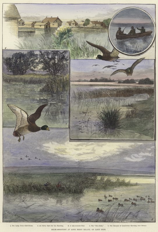 Duck shooting at Long Point Island by Charles Whymper