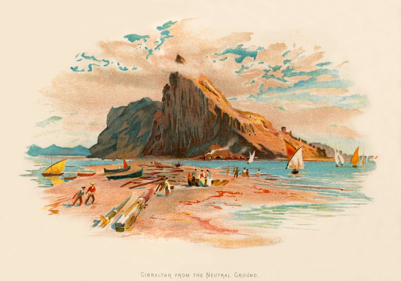 Gibraltar from the Neutral ground by Charles Wilkinson