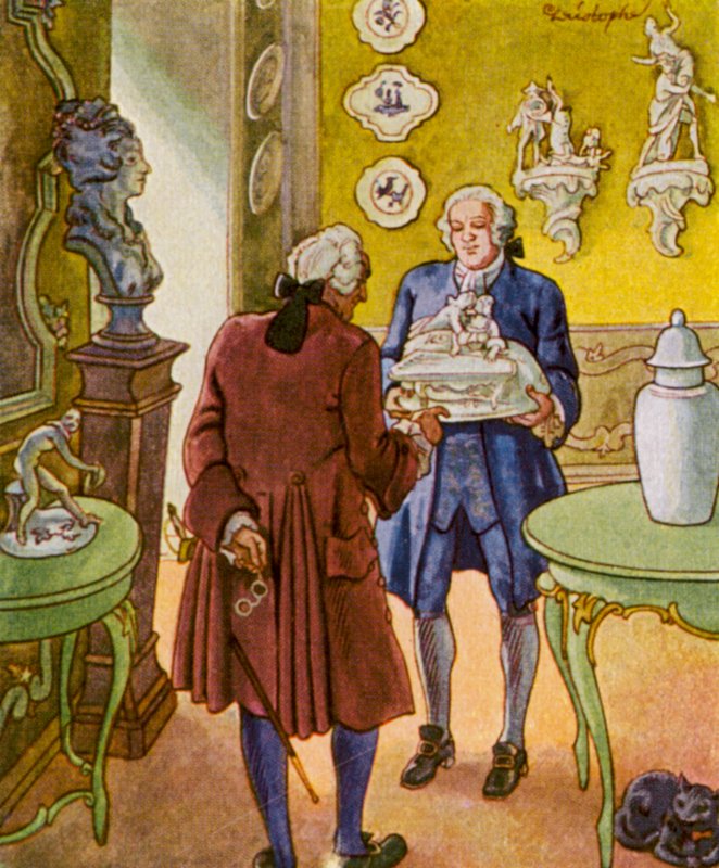 Porcelain Cabinet by Christophe (1856 1945)