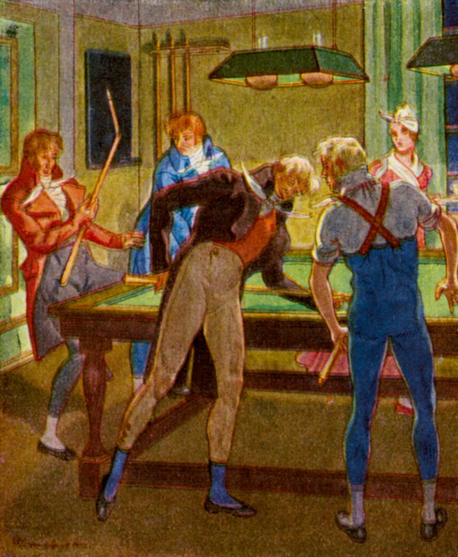 Billiard Game by Christophe (1856 1945)