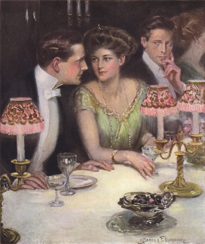 The only two at dinner by Clarence F. Underwood